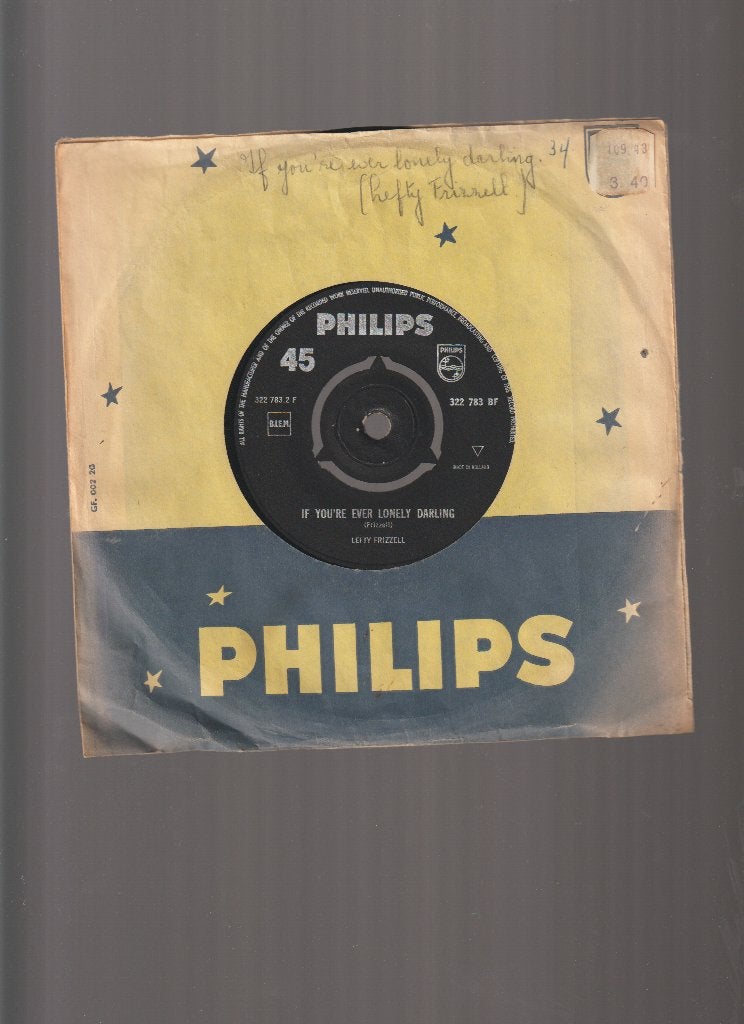 LEFTY FRIZZELL  --  IF  YOU'RE  EVER  LONELY  DARLING, Verzenden, Originele persing, 7 inch, Zo goed als nieuw