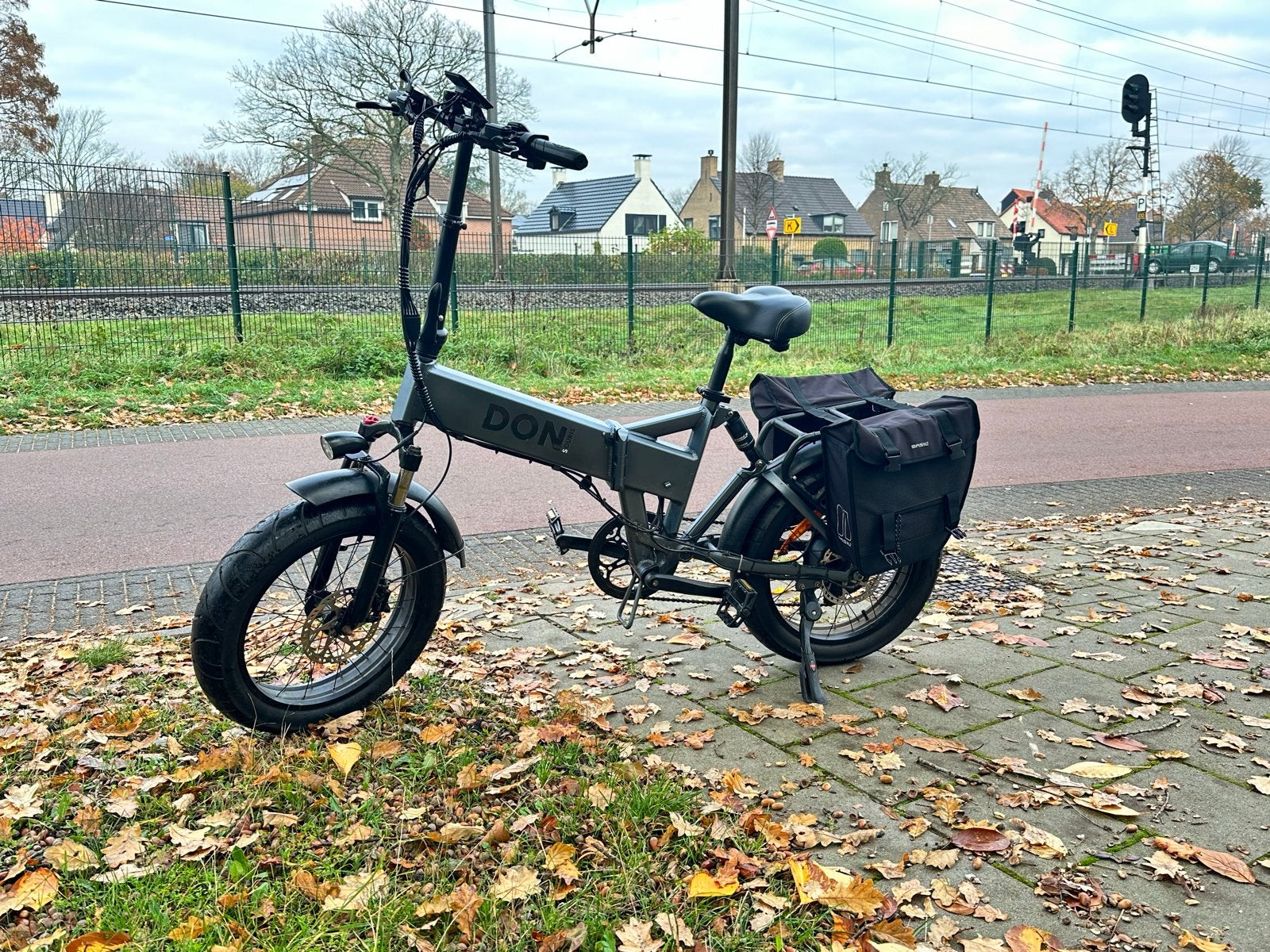 DON opvouwbare elektrische fiets met dikke banden, Fietsen en Brommers, Elektrische fietsen, Zo goed als nieuw, Minder dan 47 cm