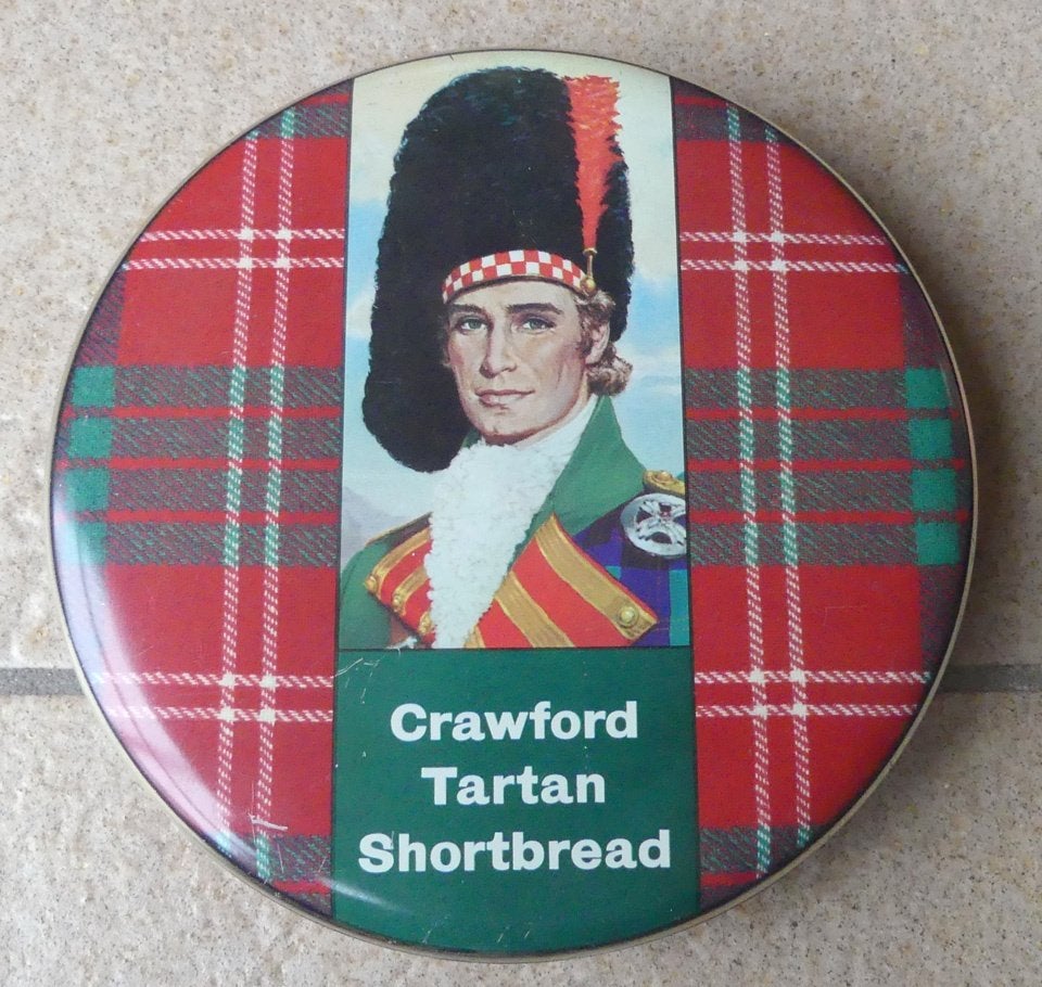 Schots blik vintage Schotland Crawford Tartan shortbread, Verzamelen, Blikken, Gebruikt, Koek(jes), Overige merken, Ophalen of Verzenden