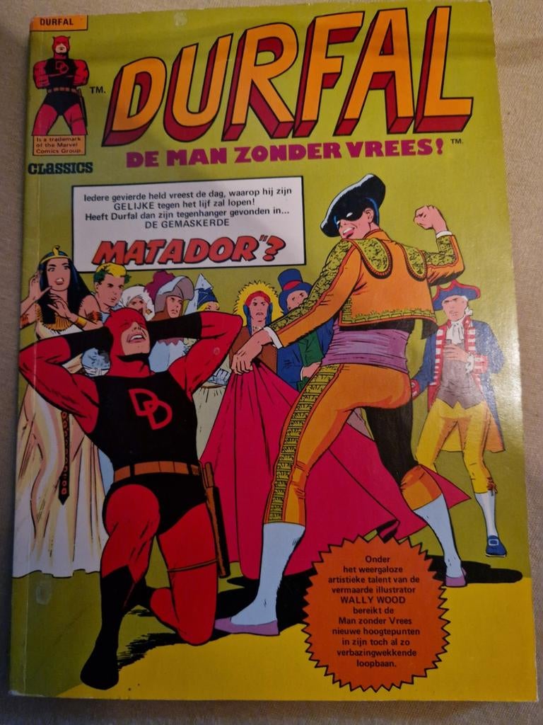 1976 daredevil durfal strip comic de man zonder vrees marvel, Eén comic, Ophalen of Verzenden, Zo goed als nieuw, Europa