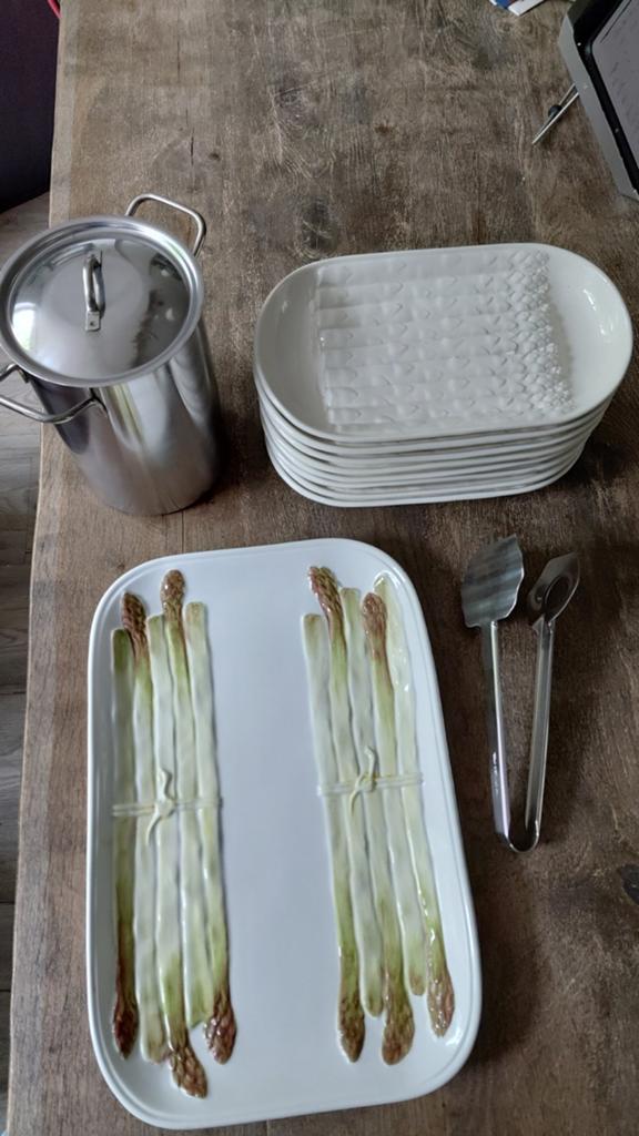 Asperge servies, Ophalen of Verzenden, Zo goed als nieuw, Overige materialen, Overige typen