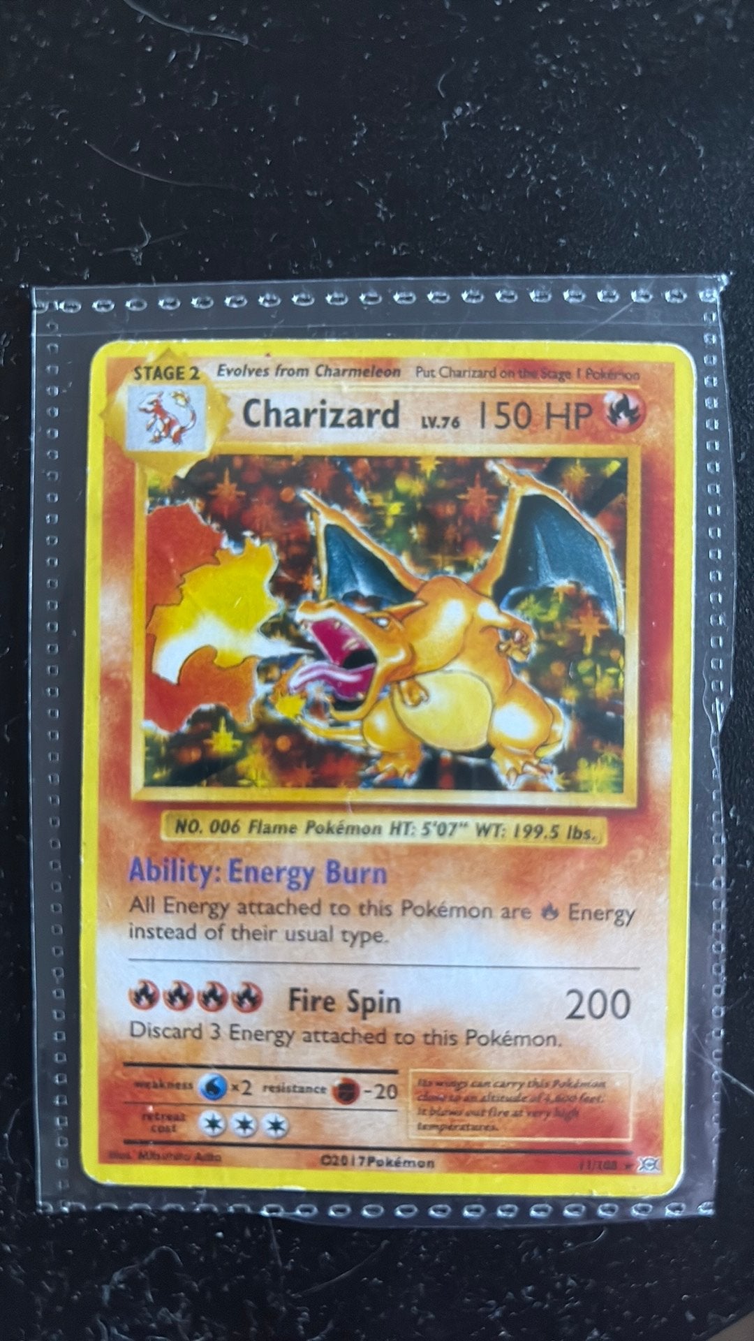Charizard pokemonkaart, Ophalen of Verzenden, Gebruikt, Sleeves of Kaarthoesjes