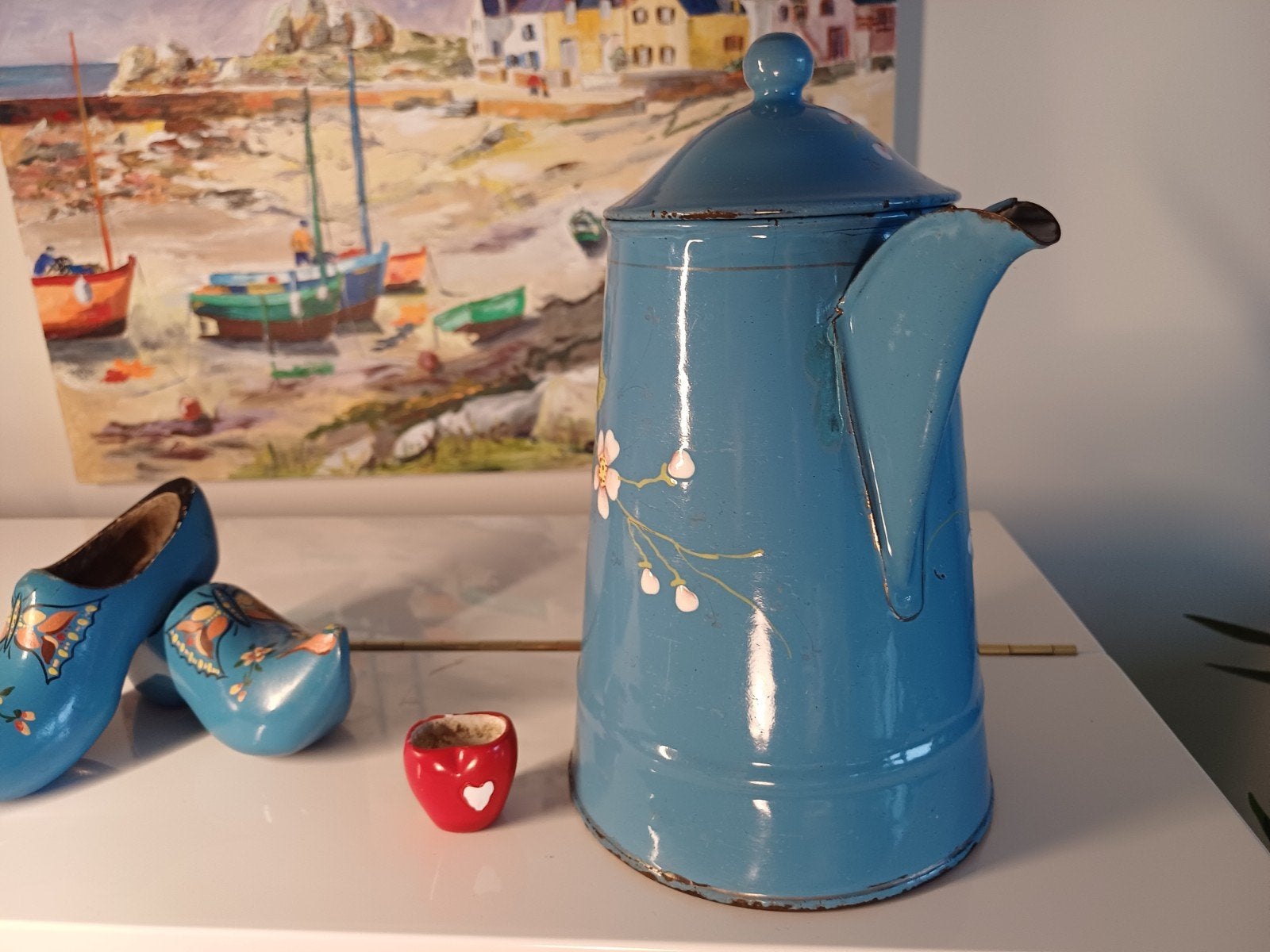 Koffiepot met roosmotief, Ophalen of Verzenden