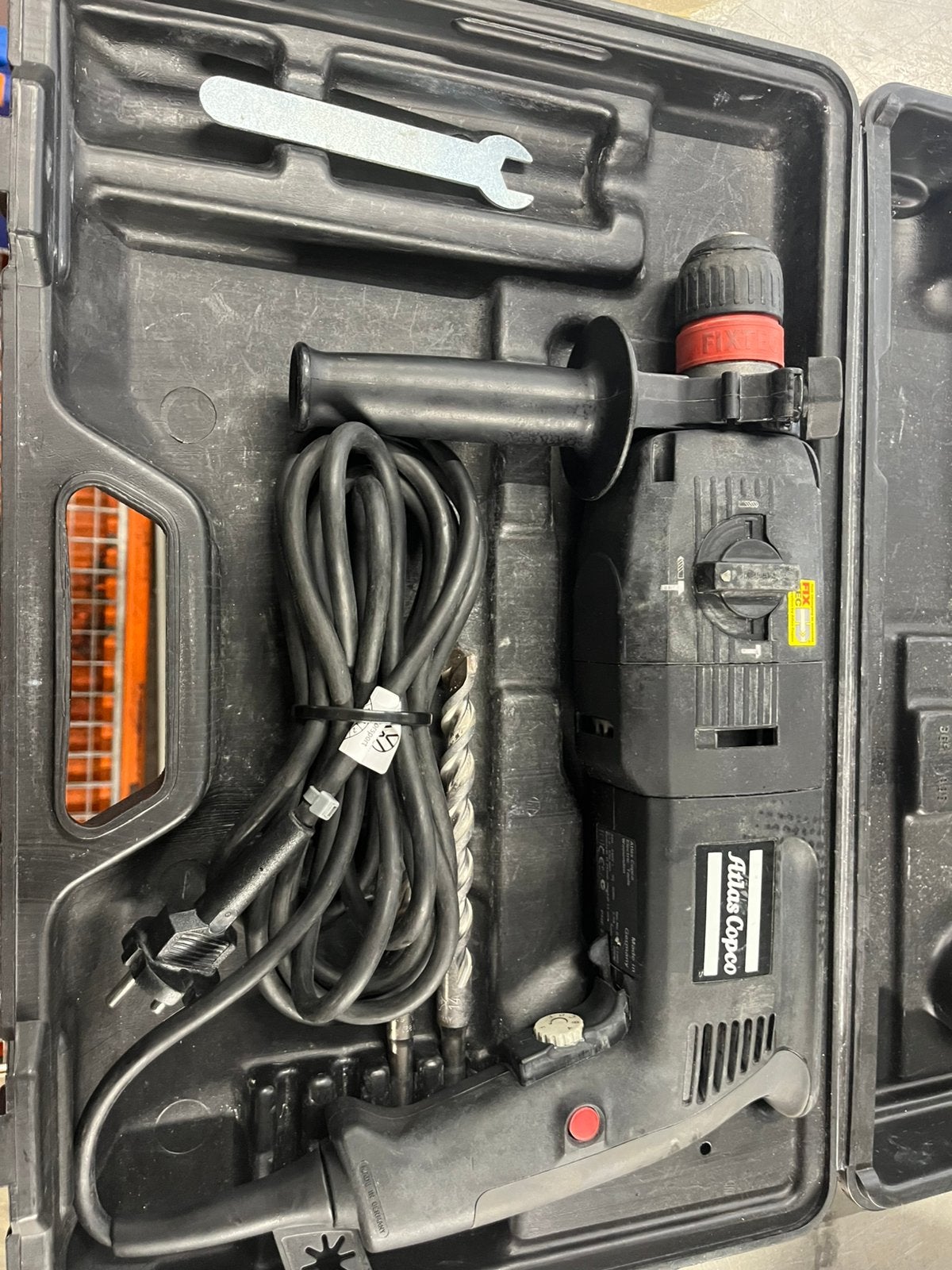 Atlas Copco PHE 24 RX boorhamer + koffer en boren, Ophalen of Verzenden, Gebruikt