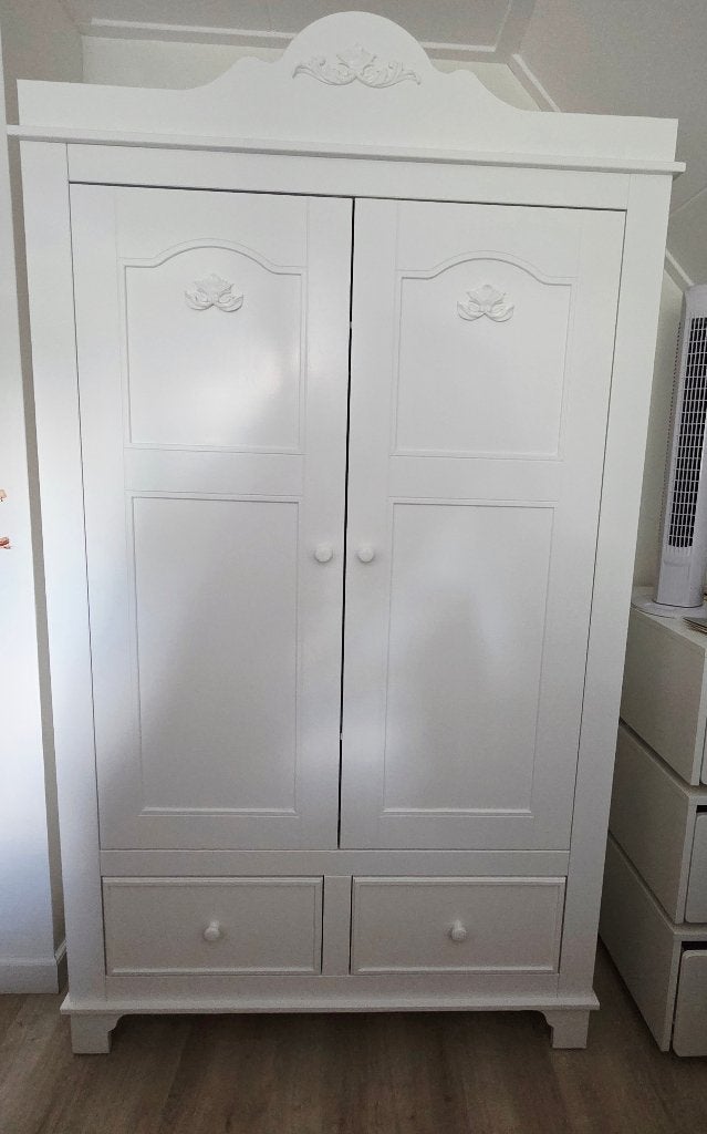 Kledingkast Bopita Romantic wit gerestyled nieuw, Ophalen, Kast, 70 cm of meer, 105 cm of meer