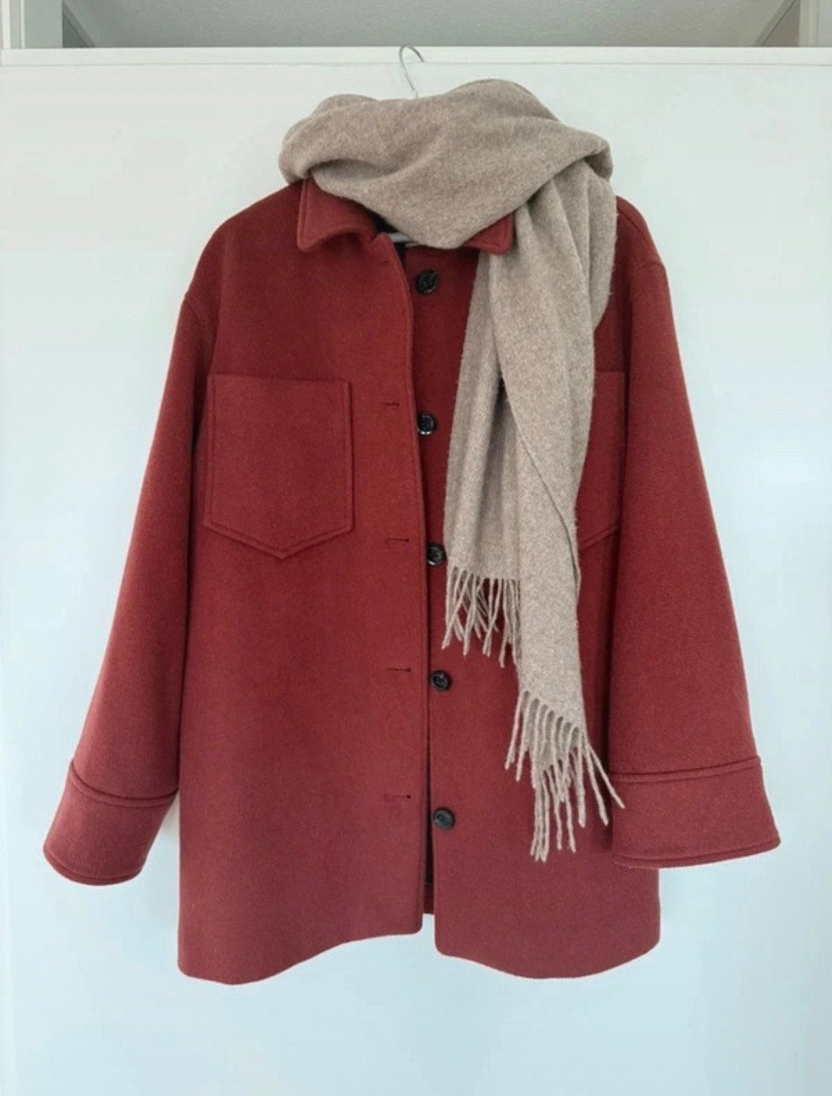 Samsøe & Samsøe Jas Burgendy S, Ophalen of Verzenden, Nieuw, Maat 36 (S), Rood