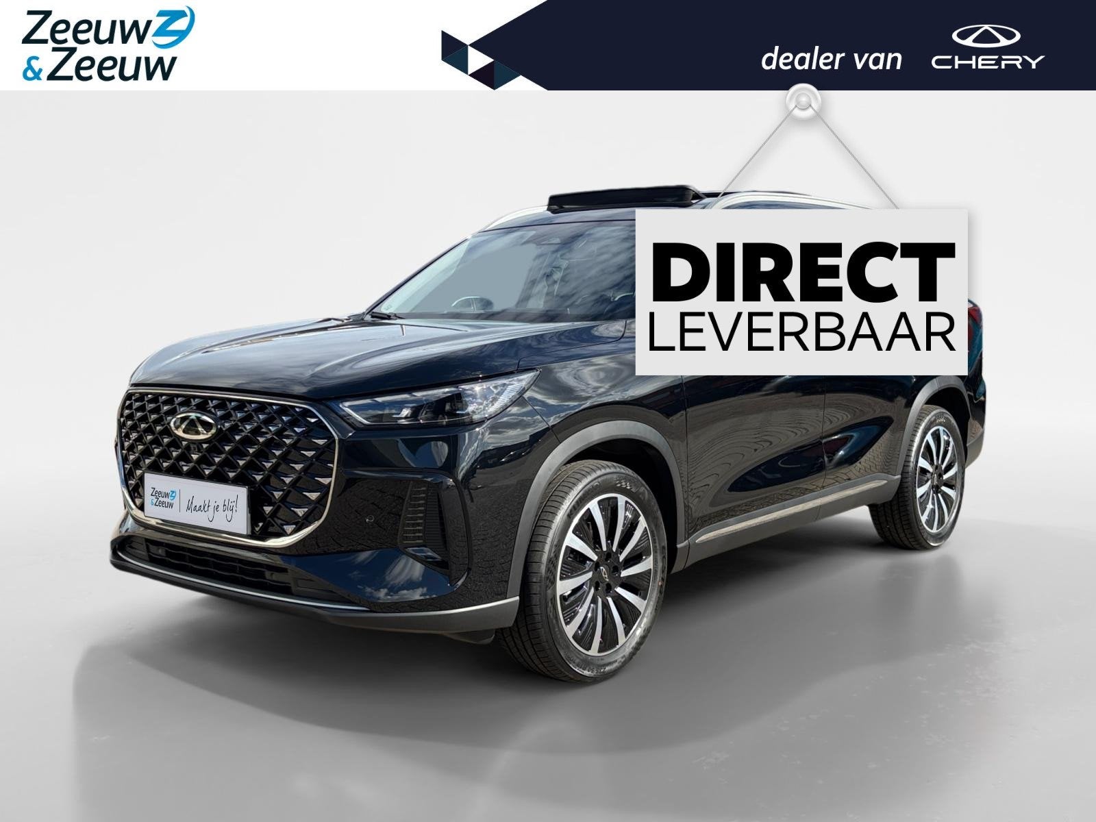Chery Tiggo 8 1.5TGDI PHEV UNIQUE | 7 Zitplaatsen | Nieuw |, Auto's, 4 cilinders, Met garantie (alle), 7 stoelen, Zwart