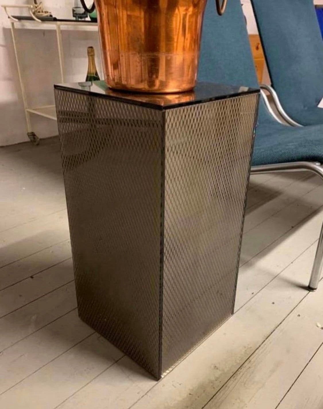 Zuil pilaar Hollywood Regency glazen spiegel Pilaar., Ophalen of Verzenden