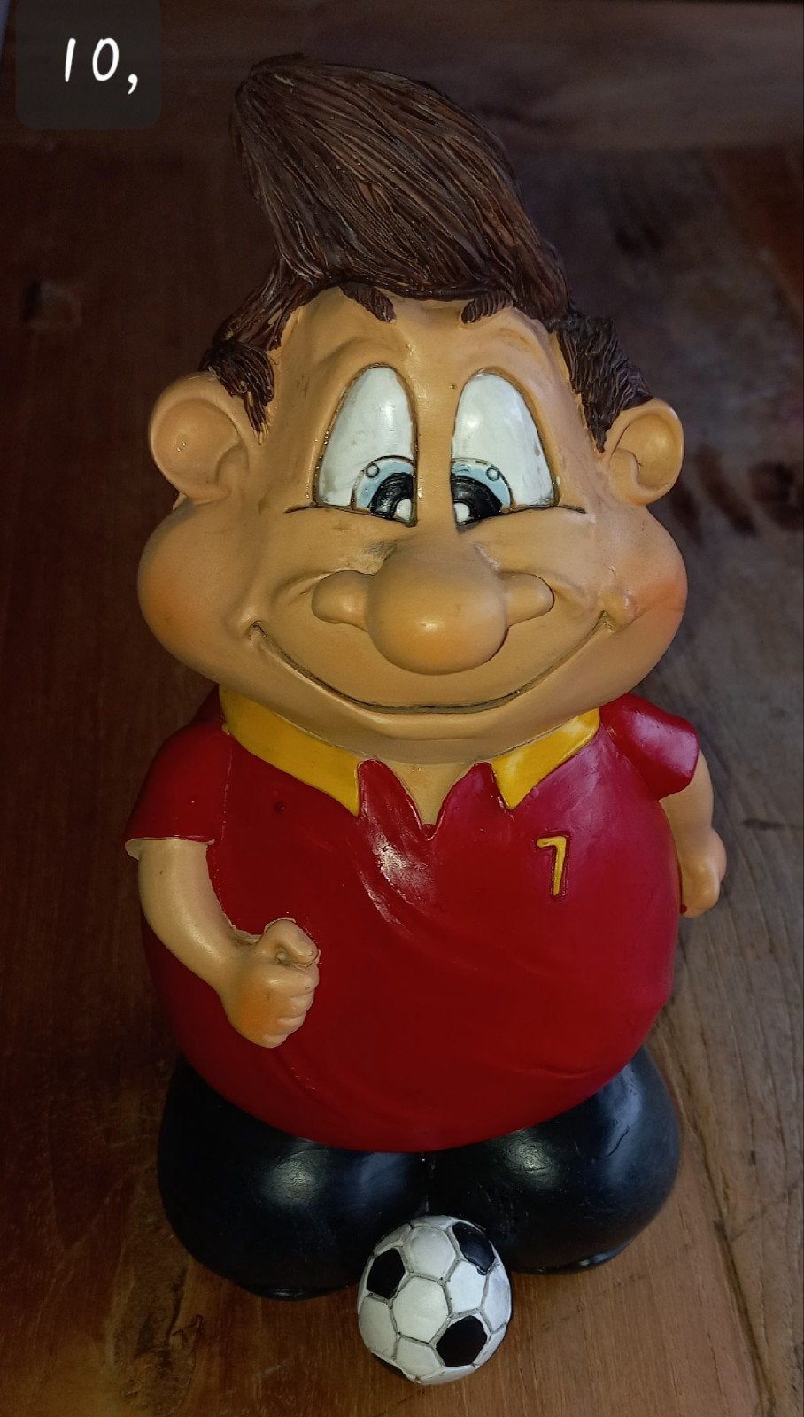 Voetballer Spaarpot - 20 cm Hars Figuur, Ophalen of Verzenden, Gebruikt