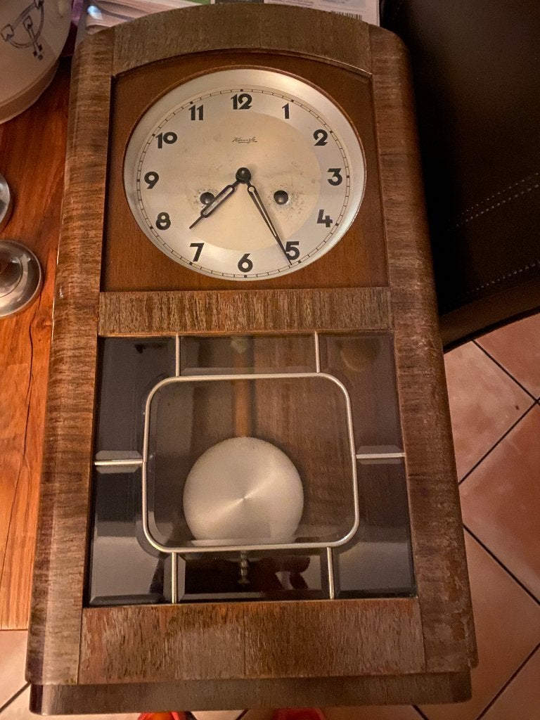 Art deco wandklok ( kienzle), Ophalen