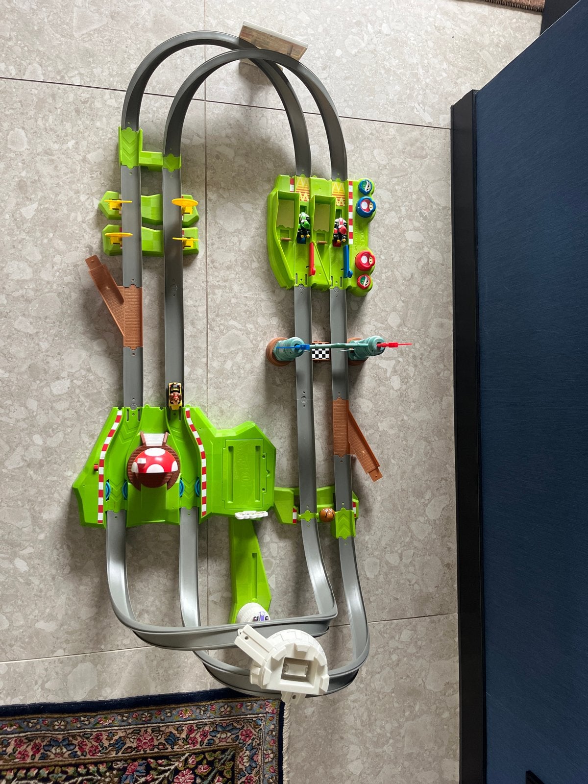 Hot Wheels Super Mario Racebaan met Mario Kart Auto's, Racebaan, Zelf te bouwen, Ophalen of Verzenden, Zo goed als nieuw