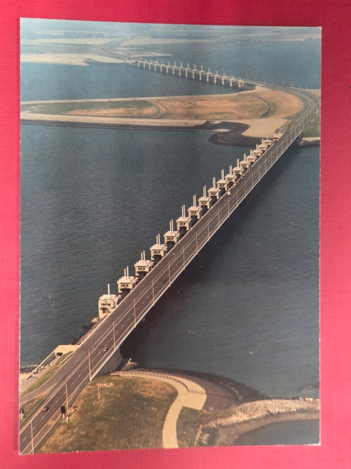 Zeeland Panorama Stormvloetkering Oosterschelde, Verzamelen, Ophalen of Verzenden, 1960 tot 1980, Zeeland