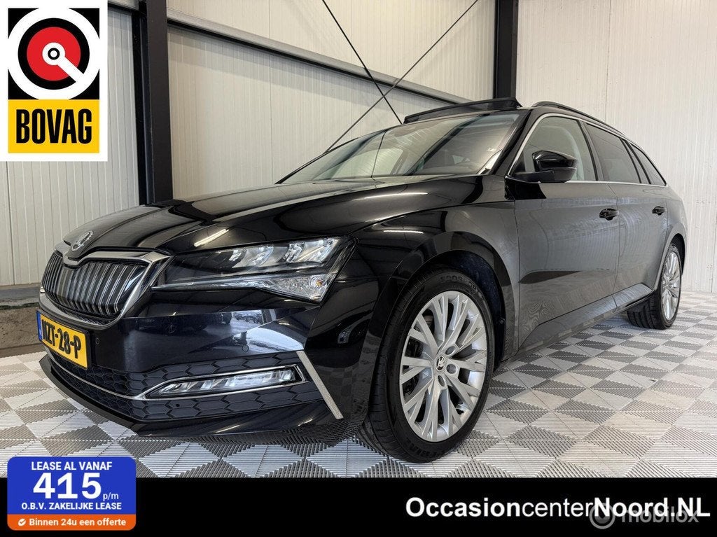 Skoda Superb Combi Hybrid Bns Ed Plus | HUD | Pano | Leer, Auto's, Skoda, Bedrijf, Te koop, Superb, ABS, Adaptive Cruise Control