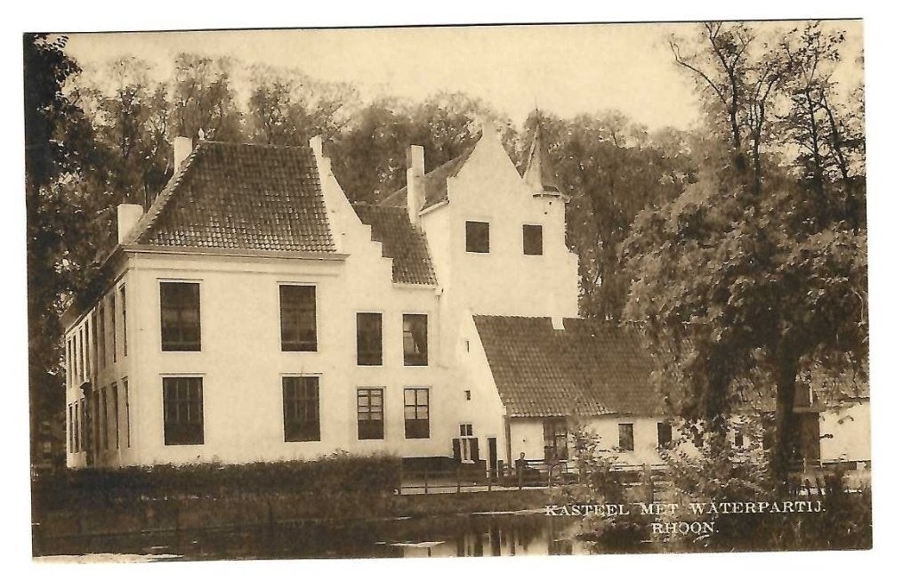 Rhoon - Kasteel met Waterpartij, Verzamelen, Ansichtkaarten | Nederland, Verzenden, Voor 1920, Gelopen, Zuid-Holland