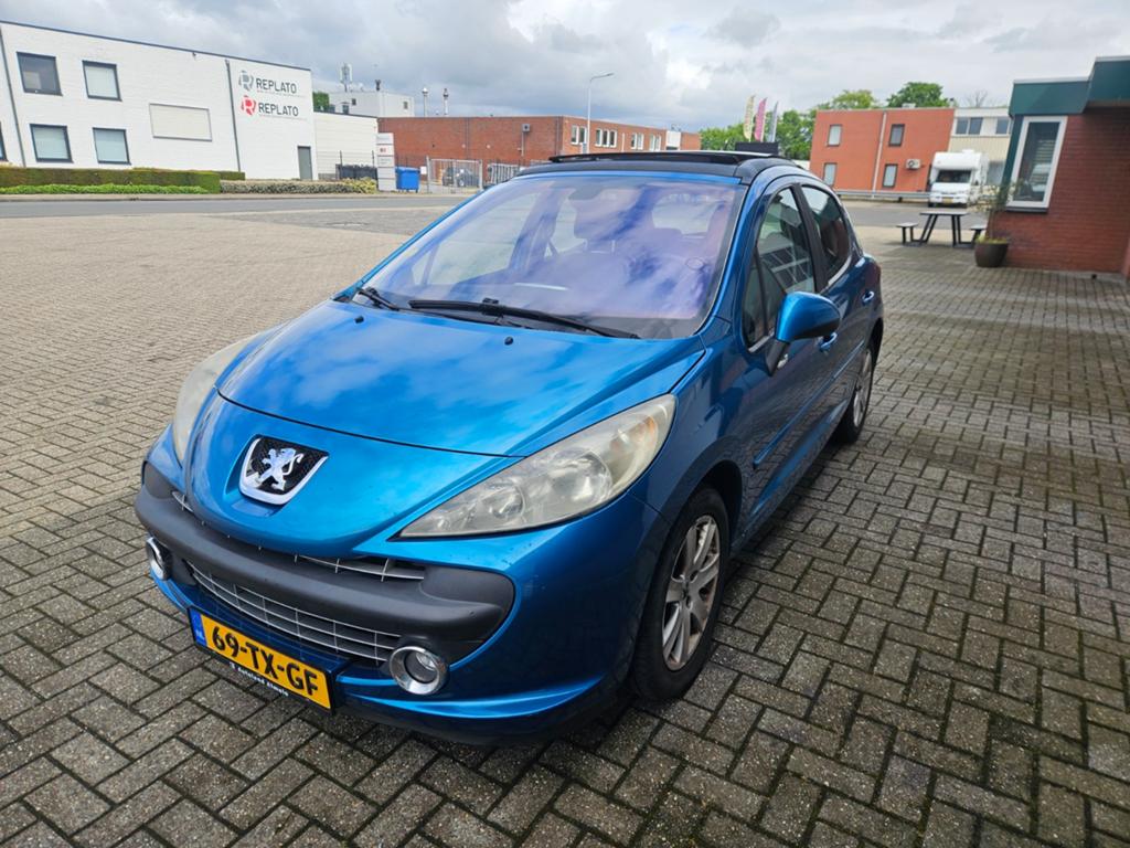 Peugeot 207 1.6 16V 5DRS 2007 NLauto Airco NAP opendak leer, Auto's, Peugeot, Voorwielaandrijving, Blauw, Bedrijf, Handgeschakeld