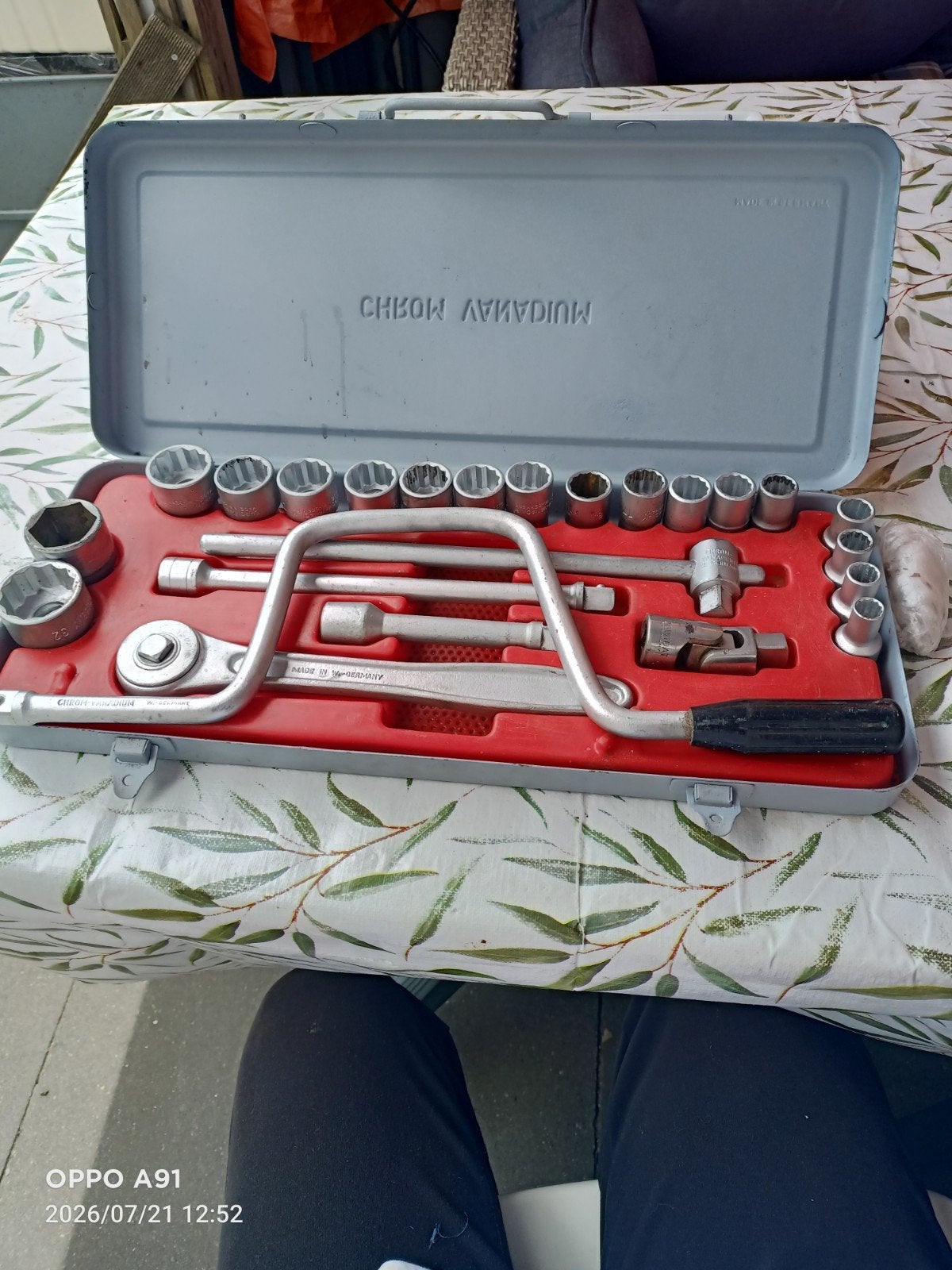 Chrom Vanadium Doppenset - Made in Germany, Ophalen of Verzenden, Gebruikt, Gereedschapsset, Overige merken