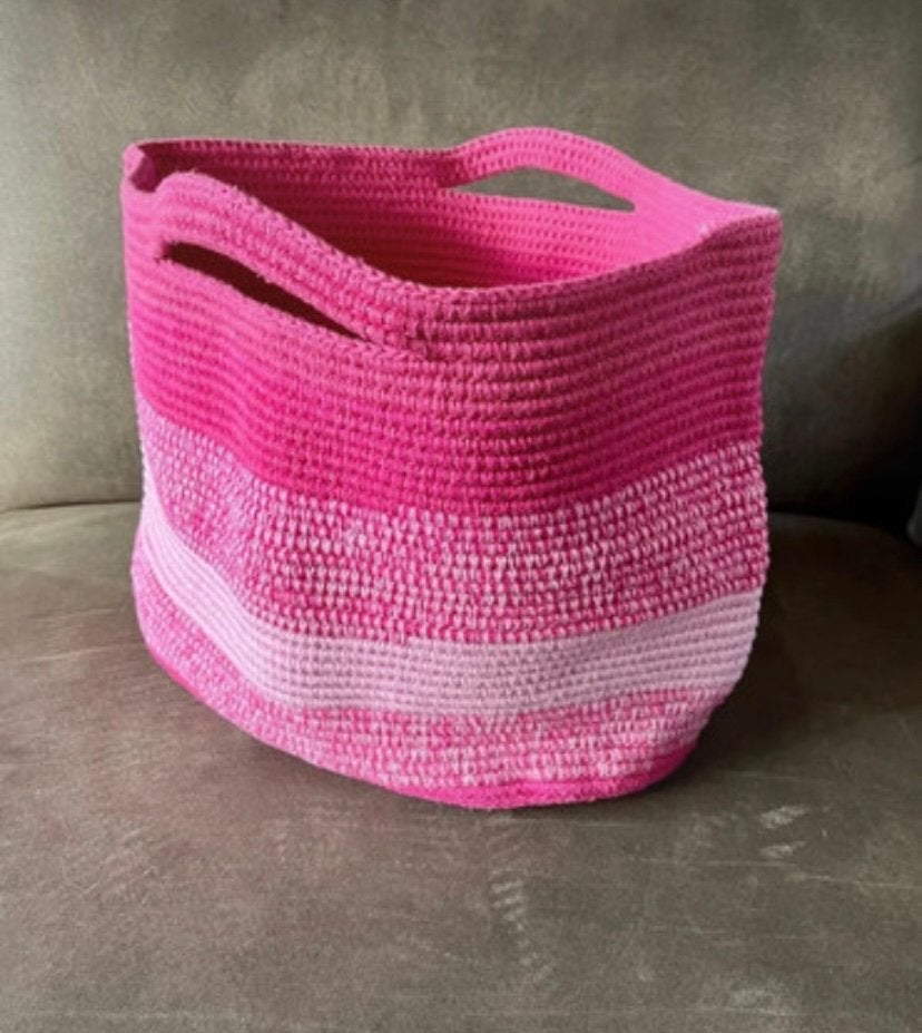 Roze stevige gehaakte tas, Ophalen of Verzenden, Roze, Overige typen