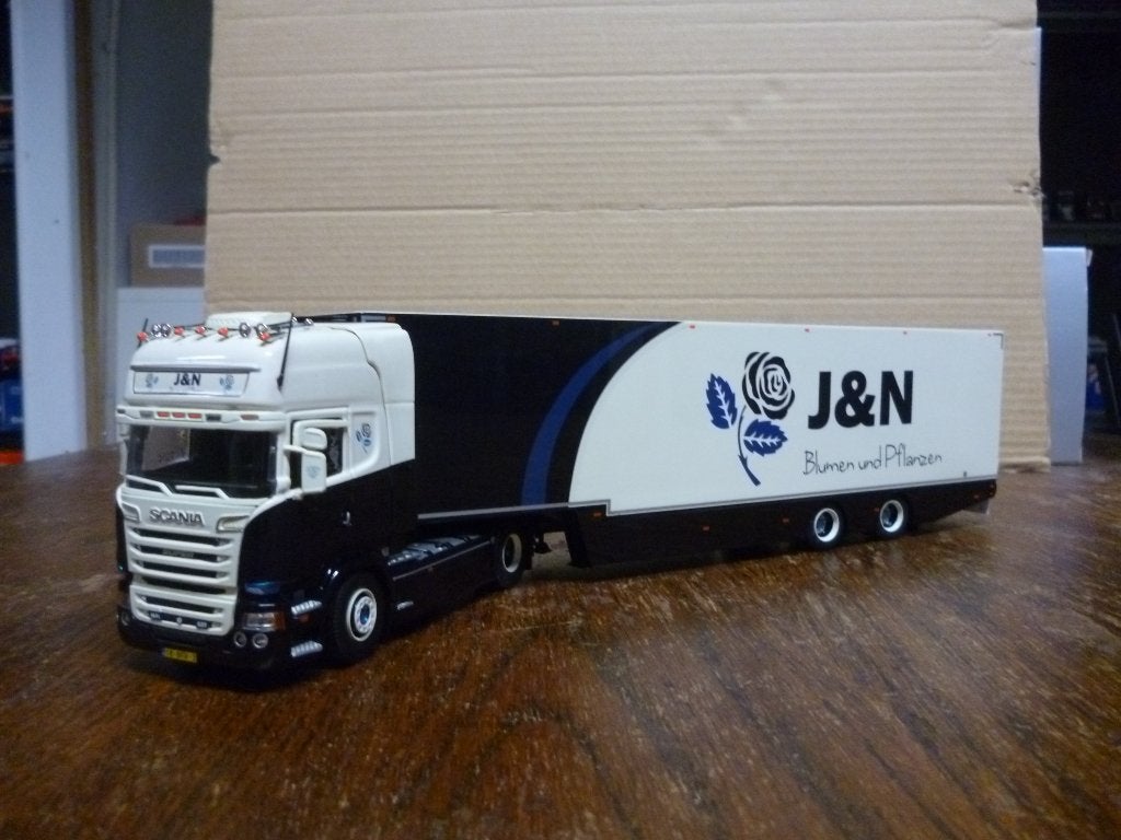 Tekno Scania R 4 J&N Blumen met certificaat, Ophalen of Verzenden, Nieuw, Bus of Vrachtwagen, Tekno