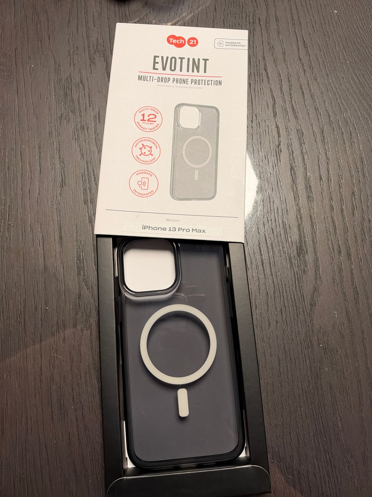Tech21 Evotint iPhone 13 Pro Max, Kunststof, Zwart, MagSafe, Hoesje of Tasje