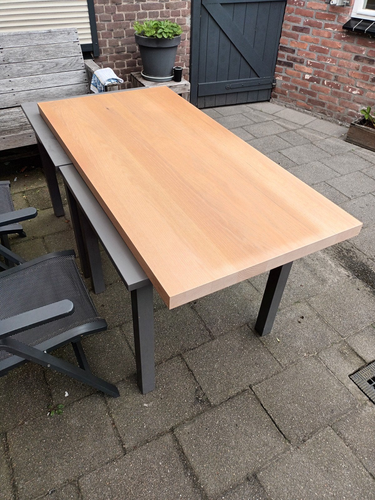 Massief Eiken Houten Tafelblad, Ophalen, Gebruikt, Eikenhout, 50 tot 100 cm