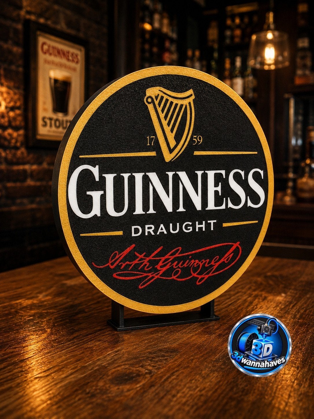 Guinness LED Lichtbak - Perfect voor Mancave/Garage, Ophalen of Verzenden, Nieuw, Kunststof, Zwart