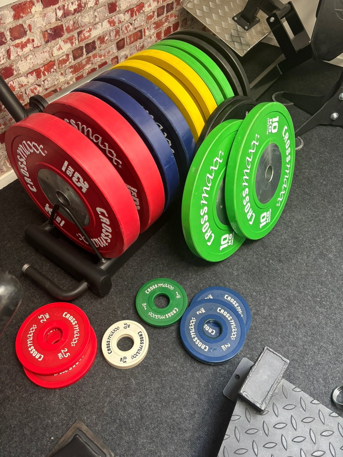 Lifemaxx crossmaxx competition bumper plate 200kg, Ophalen, Zo goed als nieuw
