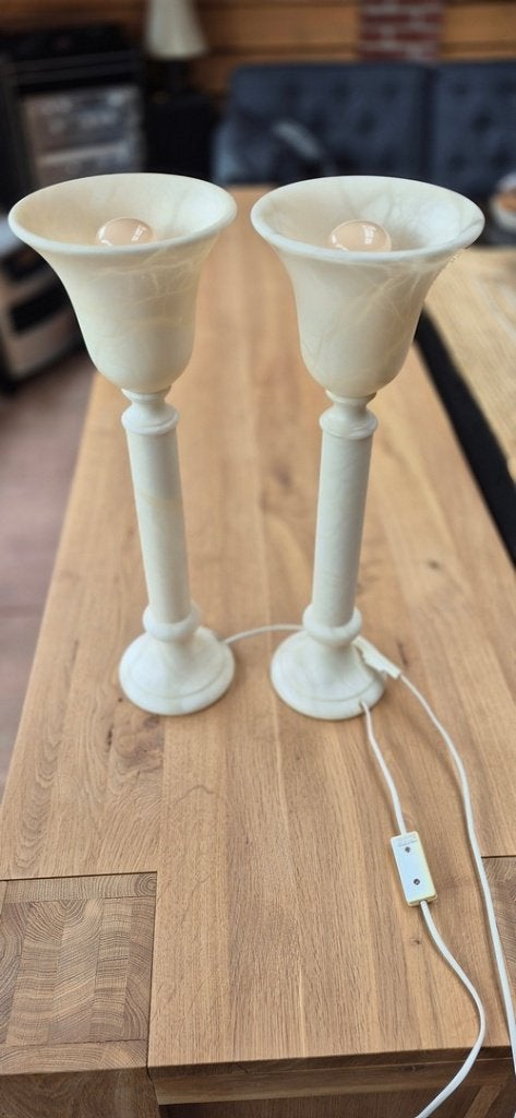 Albast Tafel lamp / Staande lamp, Ophalen, Overige materialen, Overige merken, E14 (klein)