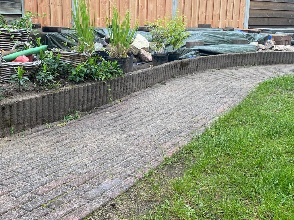 Straatstenen 20x5 cm - ca. 150m2, Ophalen, Gebruikt, Klinkers, 10 m² of meer