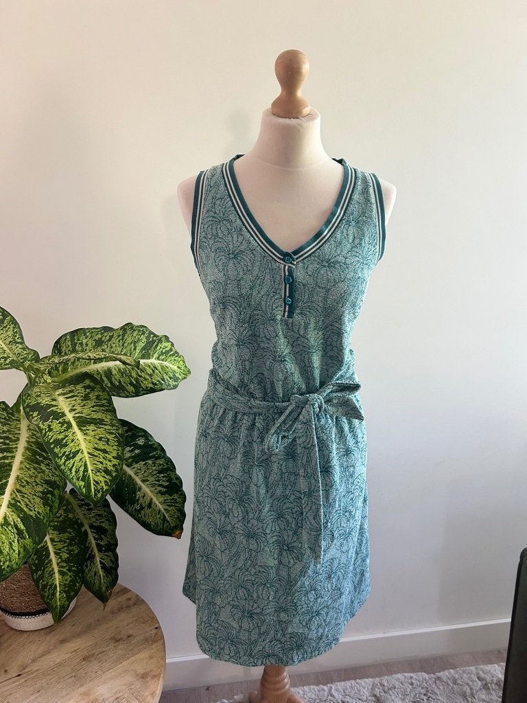 King Louie maat L badstof zomer jurk 3373, Kleding | Dames, Blauw, Maat 42/44 (L), Ophalen of Verzenden, Zo goed als nieuw