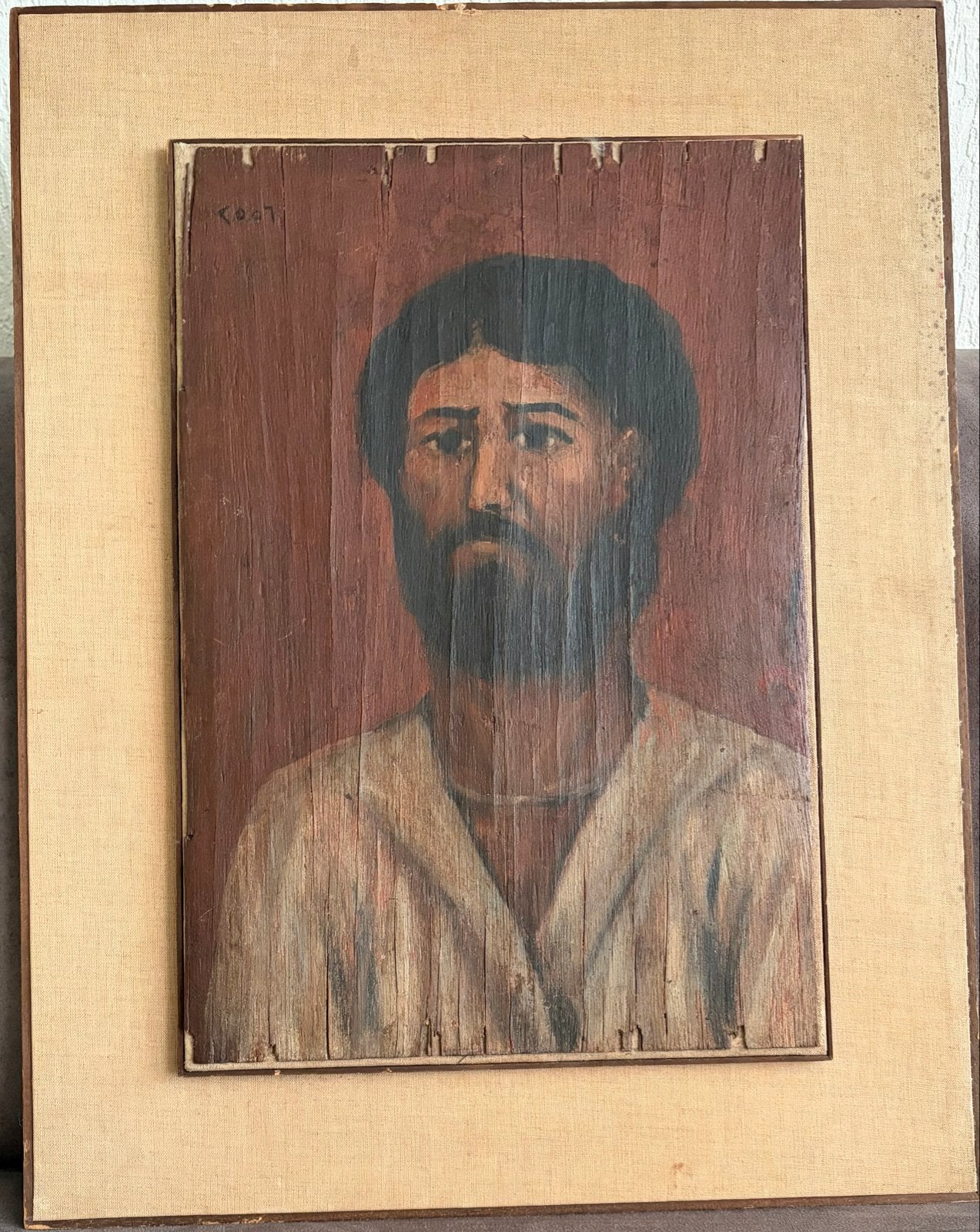 Oud schilderij op paneel - Portret van een man, Antiek en Kunst, Paneel, Portret of Personen, Ophalen of Verzenden, Olieverf