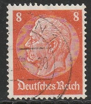 Rijk 1933 517x Hindenburg 8p, Gest, Postzegels en Munten, Postzegels | Europa | Duitsland, Ophalen of Verzenden, Overige periodes