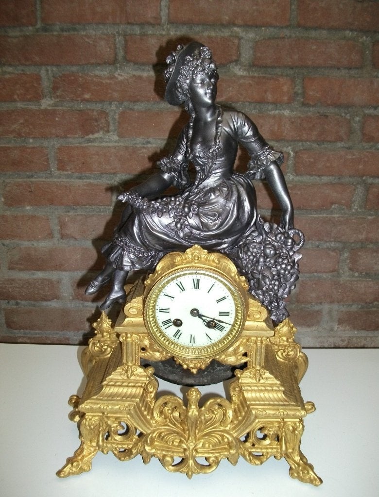 Een super mooie antieke pendule uit 1845, Ophalen of Verzenden