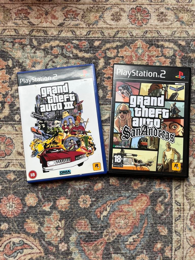 Grand Theft Auto San Andreas & GTA3, Spelcomputers en Games, Games | Sony PlayStation 2, Avontuur en Actie, Vanaf 18 jaar, 1 speler