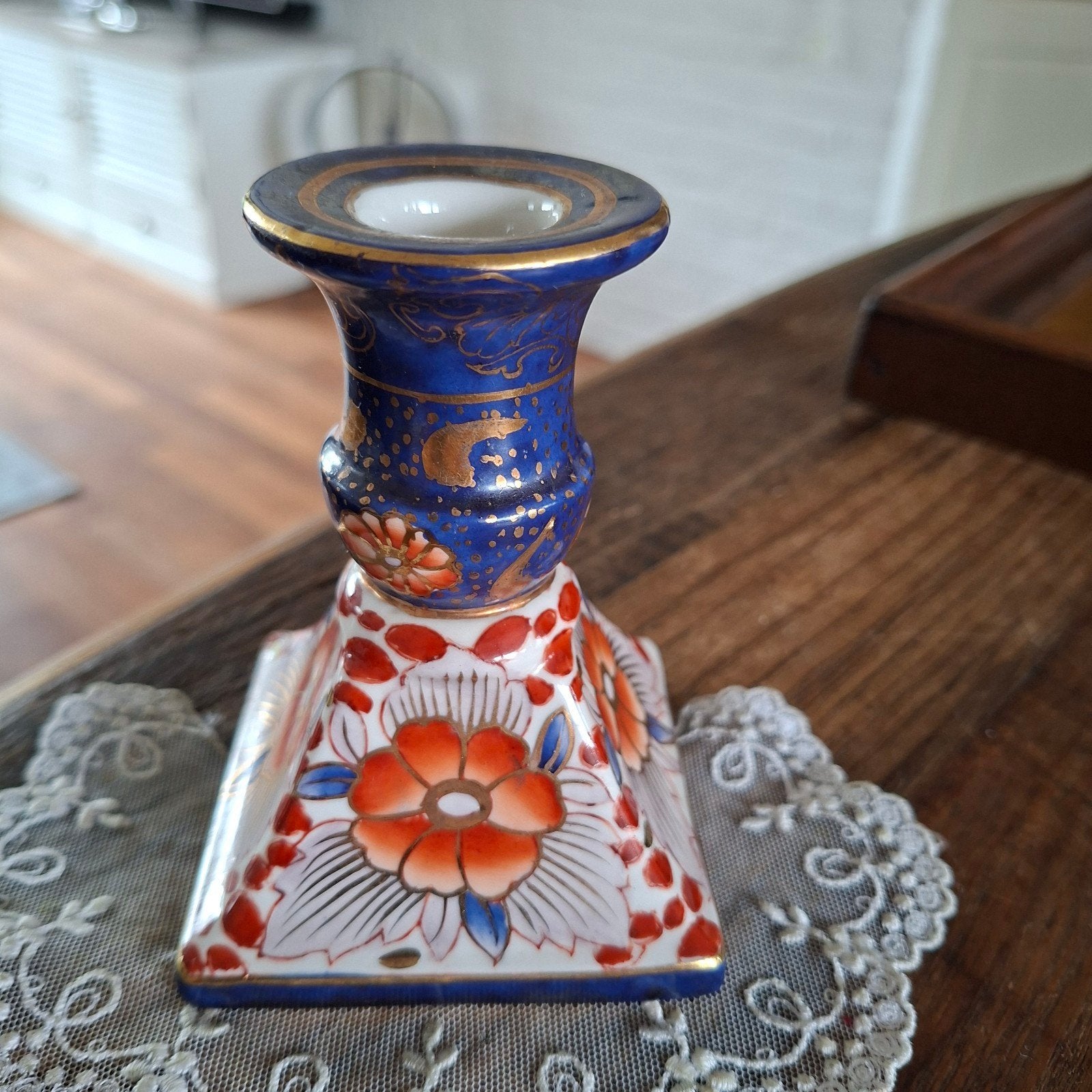 Imari Kandelaar Gemerkt 10 bij 7 cm groot, Ophalen of Verzenden