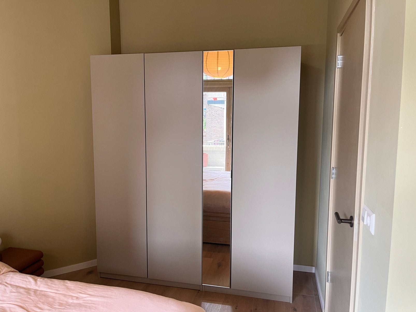 IKEA Pax kast greige 175x201 met spiegeldeur, Huis en Inrichting, Kasten | Kledingkasten, Ophalen, 200 cm of meer, 150 tot 200 cm