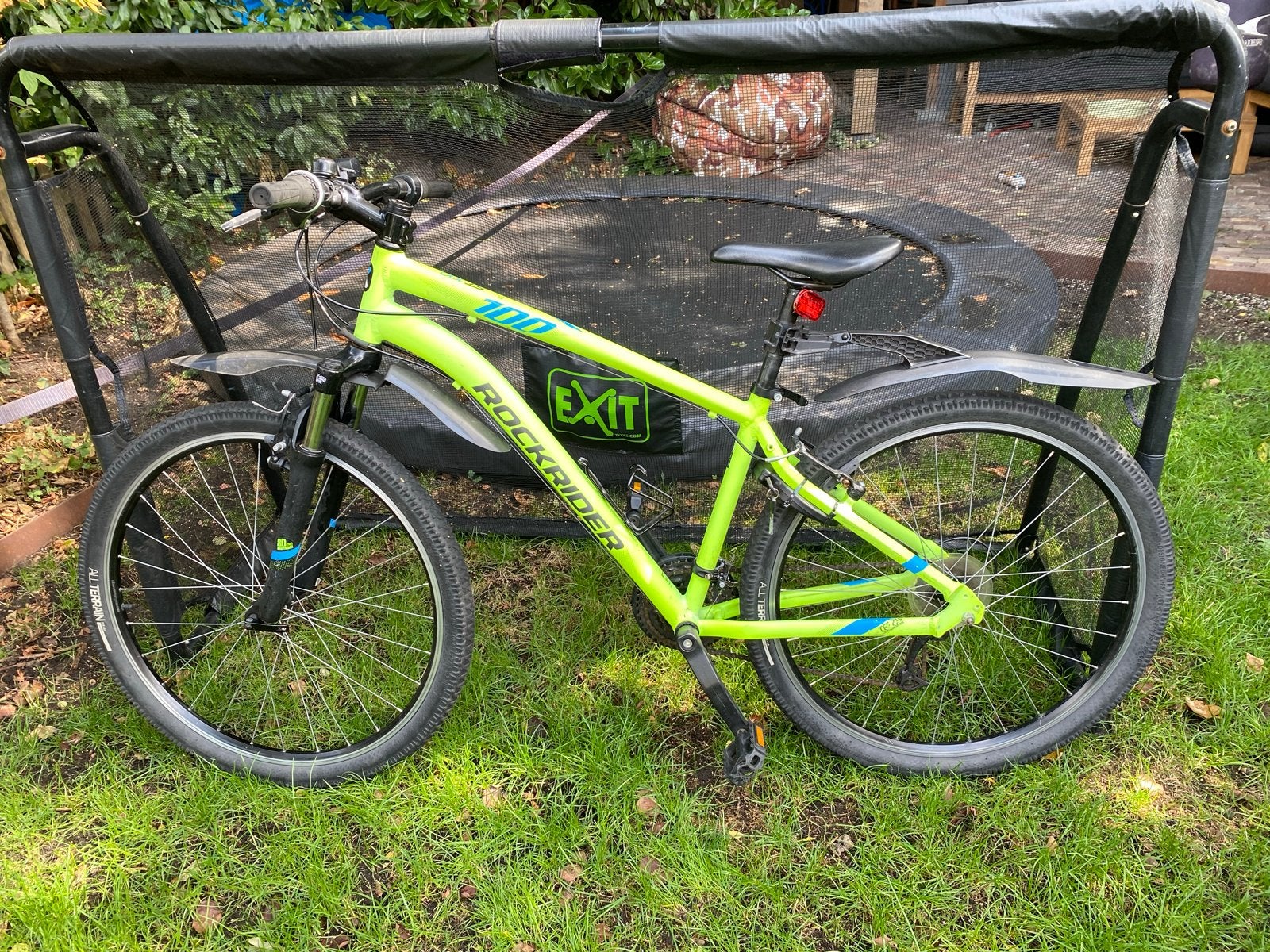 Rockrider ST100 Mountainbike 27,5 inch met lichten en slot, Gebruikt, Velgrem, Versnellingen, Ophalen