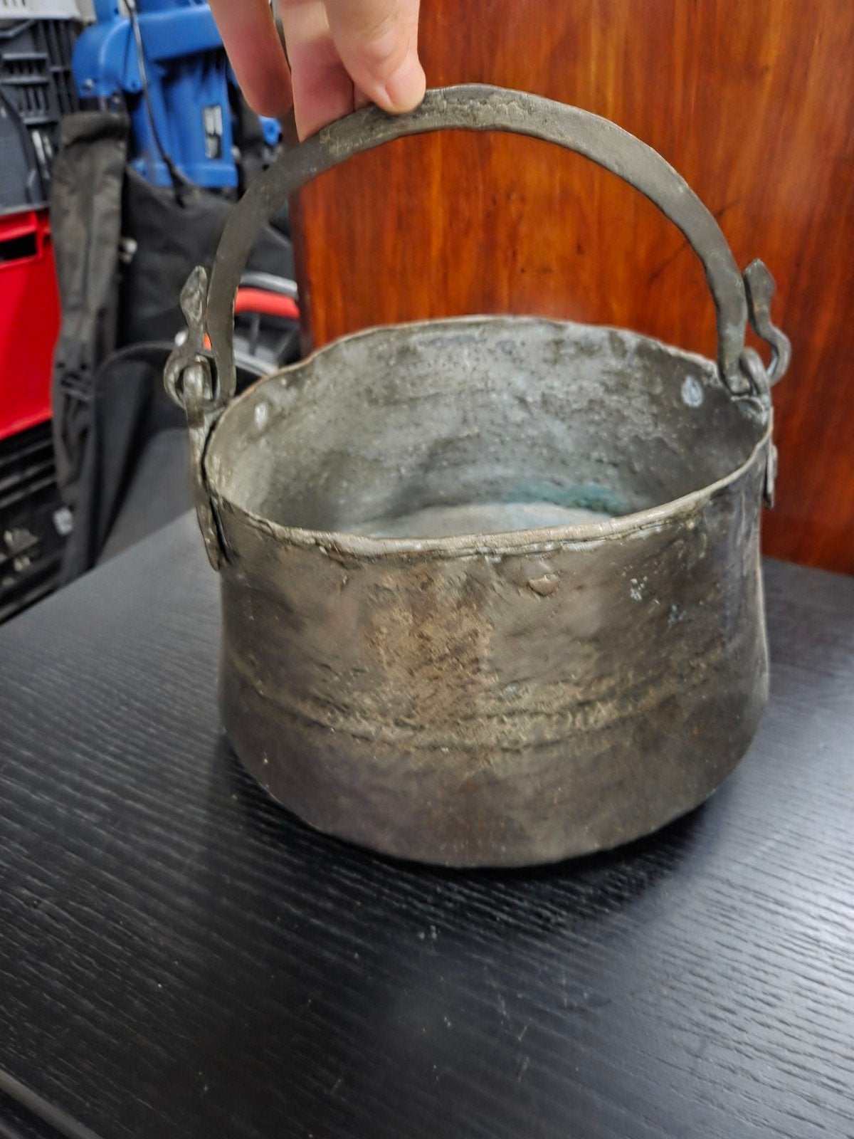 Antieke Koperen Ketel met Handvat, Ophalen of Verzenden