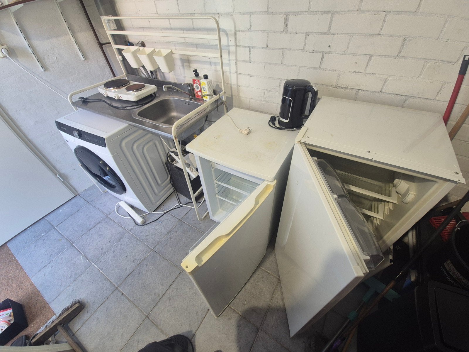 Complete ikea noodkeuken met apparatuur, bestek/pannen/borde, Ophalen, Gebruikt, Wit, Overige typen