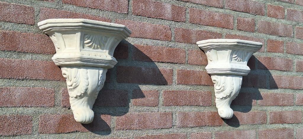 Betonnen ornamenten, wandconsole ornamenten, 2 stuks, Ophalen of Verzenden, Zo goed als nieuw, Beton