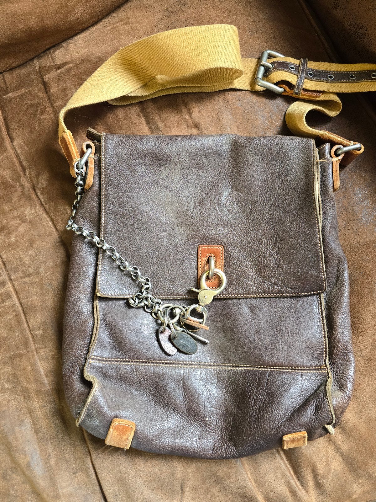 Dolce & Gabbana Leren crossbodytas, schoudertas - Bruin, Ophalen of Verzenden, Bruin, Overige typen