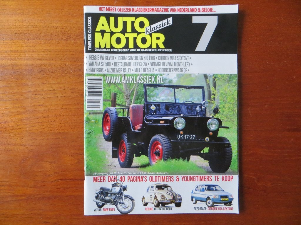 Auto Motor Klassiek 7 2017 VW Herbie, Visa Sextant, CJ-2A, Ophalen of Verzenden, Nieuw, Volkswagen
