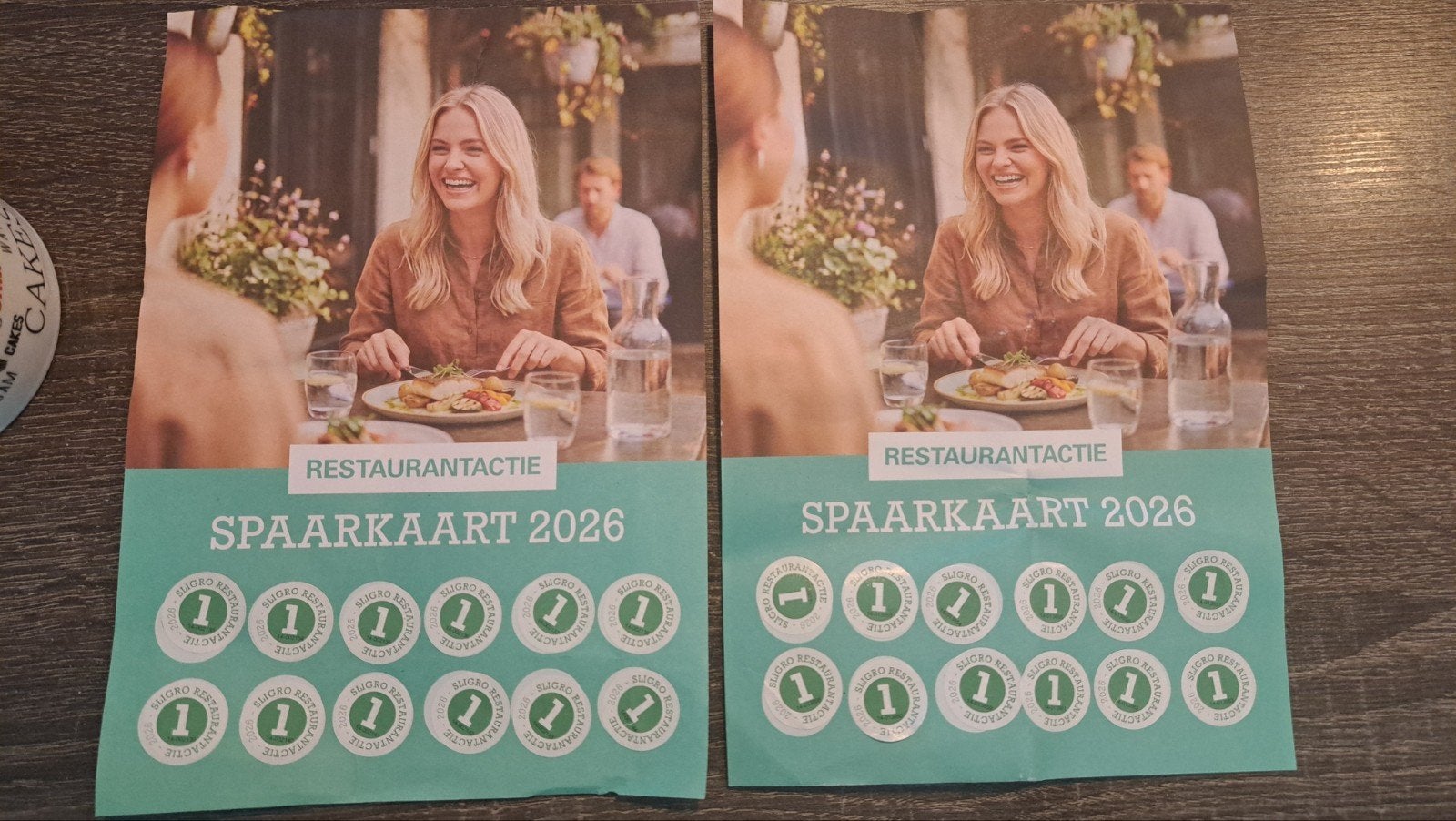 Sligro restaurant spaaractie zegels, Verzenden, Winkel, Super of Benzinepomp, Volle spaarkaart