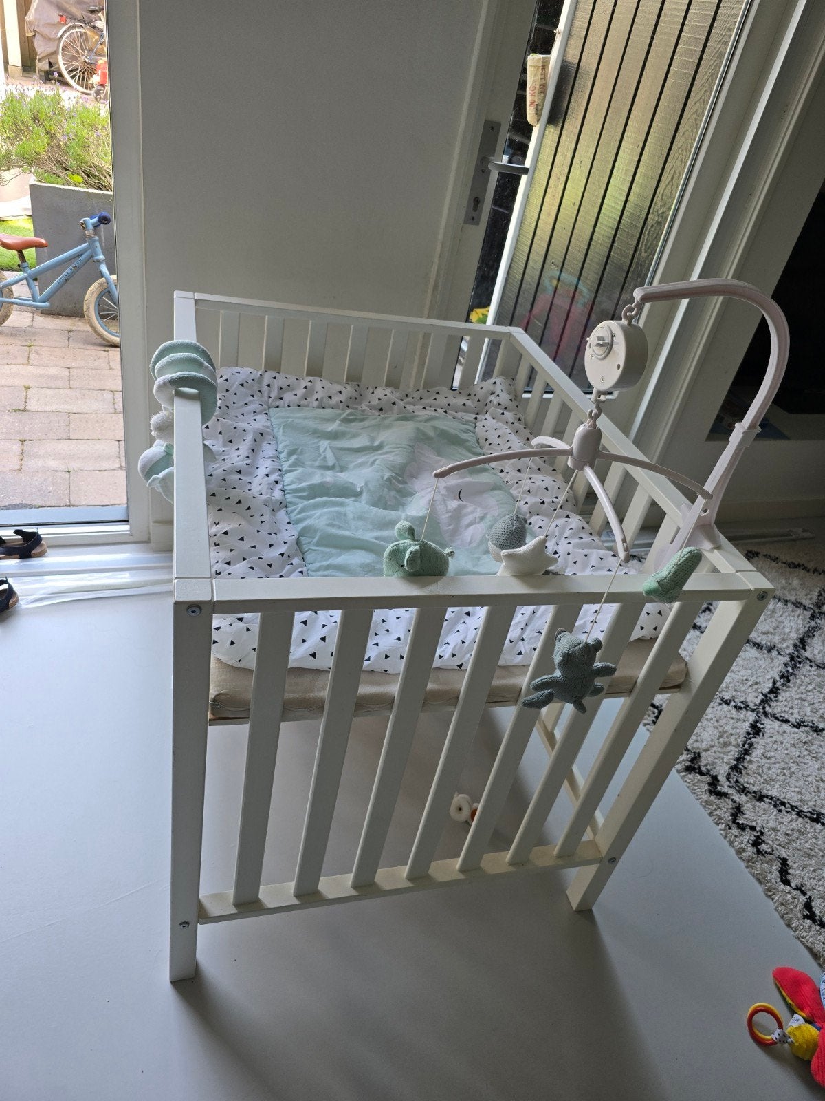 Witte baby box 70x90 cm (excl. matras), Ophalen