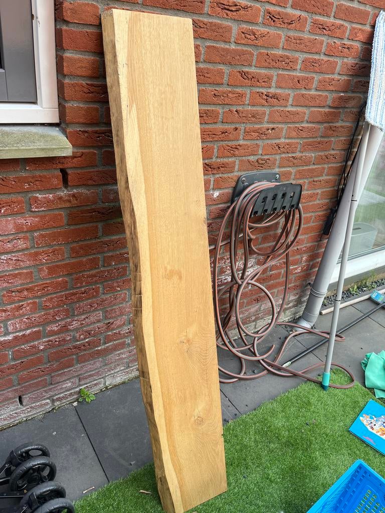 Massief houten onder tv kast - Echt hout, Doe-het-zelf en Verbouw, Hout en Planken, Gebruikt, Overige typen, Ophalen of Verzenden