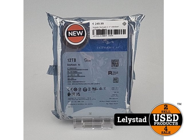 Seagate Skyhawk AI ST1200VE001 12TB Sata | Nieuw, Seagate, Nieuw, Support@seagate.com, 47488 Kato Road
Fremont, CA 94538
United States