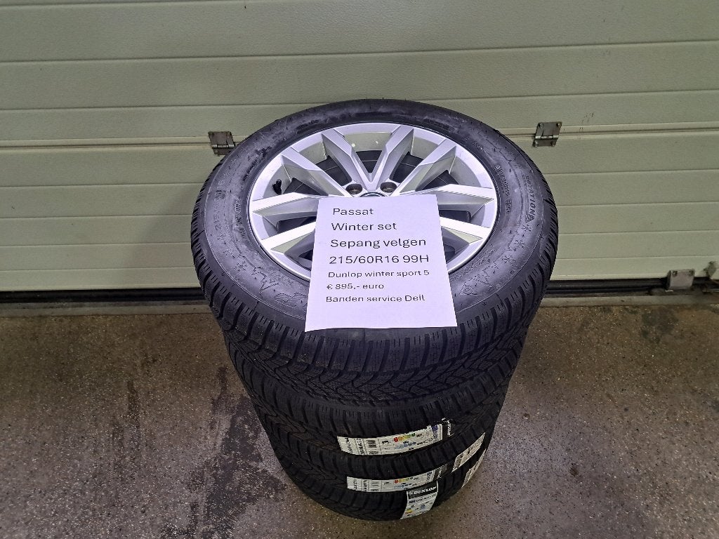 Origineel Passat winterset 215/60R16 99H nieuw Sepang velgen, Ophalen, 16 inch, Banden en Velgen, Nieuw