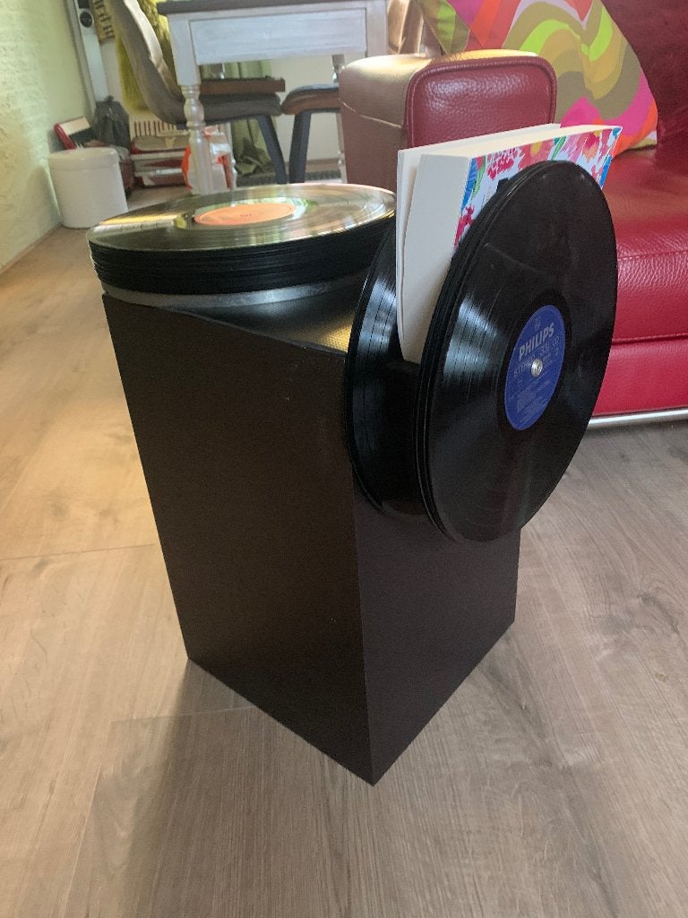 uniek LP tafeltje, Minder dan 55 cm, Nieuw, Overige vormen, Hout