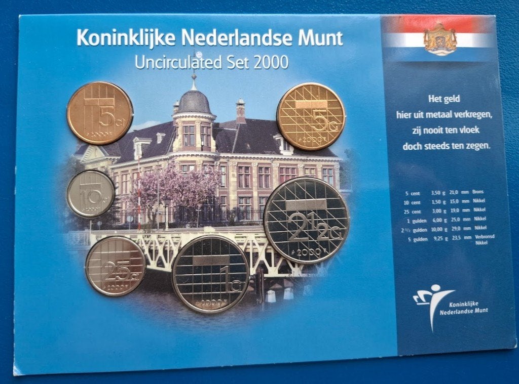 Nederland Jaarset Munten 2000 UNC - Muntgebouw, Verzenden, Koningin Beatrix, Overige waardes, Setje