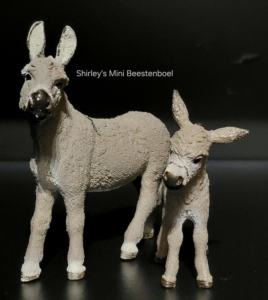 schleich ezel & veulen, Ophalen of Verzenden, Gebruikt, Boerderijdier, Beeldje of Figuurtje