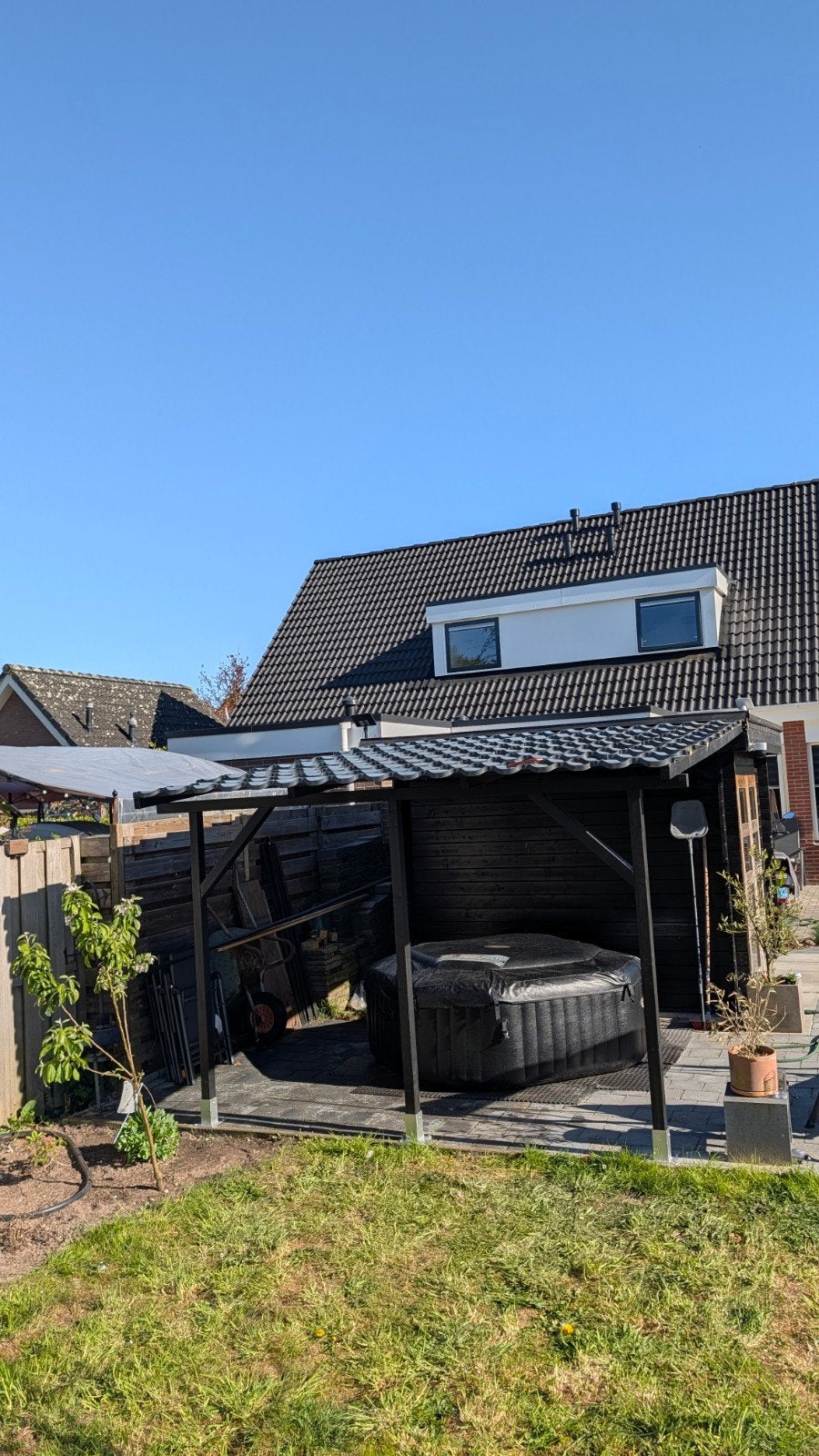 Golfplaten dakpanplaten overkapping, Ophalen, Veranda